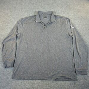 Lexus Mens XL Gray Quarter Zip Pullover Long Sleeve Performance Shirt #2587